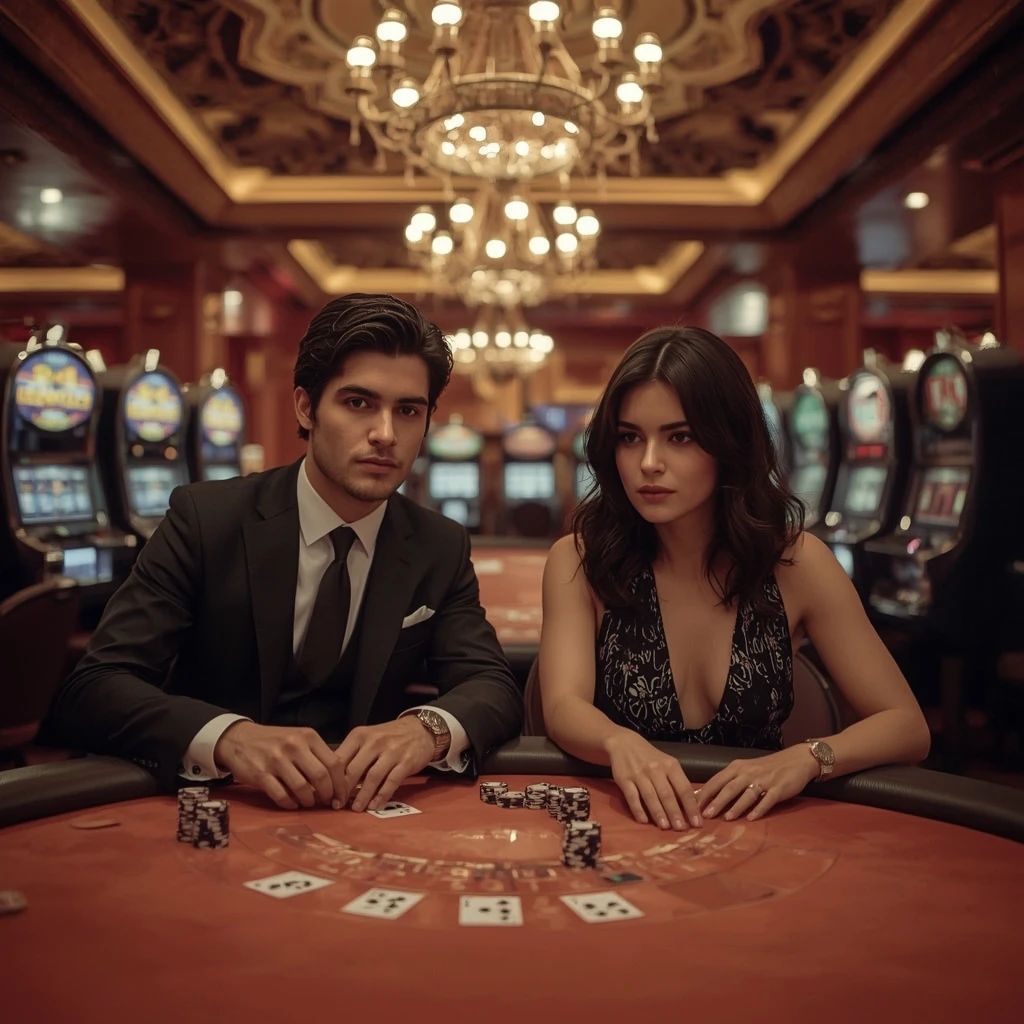 Dos jugadores de póker en RESPIN CASINO